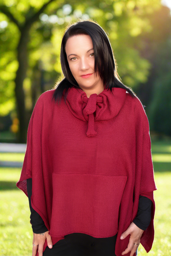 Drawstring with Pocket Poncho