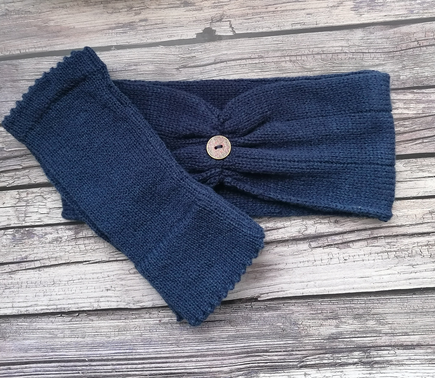 Wide Headband and Fingerless Glove Set in Volga 50/50