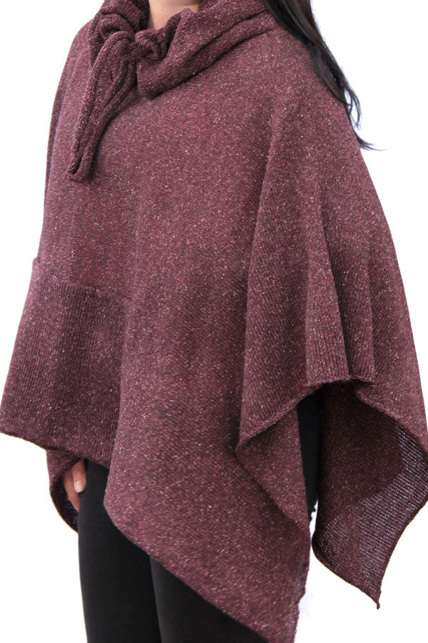 Drawstring Poncho (Tibet Tweed Yarn)