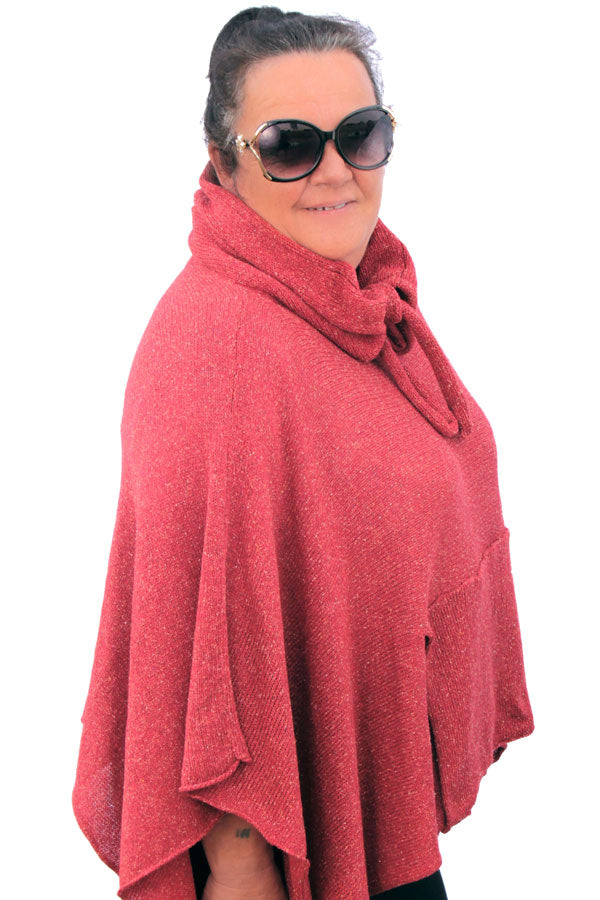 Drawstring Poncho (Tibet Tweed Yarn)