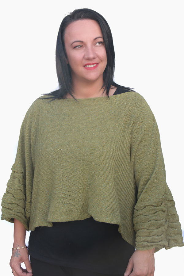 Ruffle Geansai (Tibet Tweed Yarn)