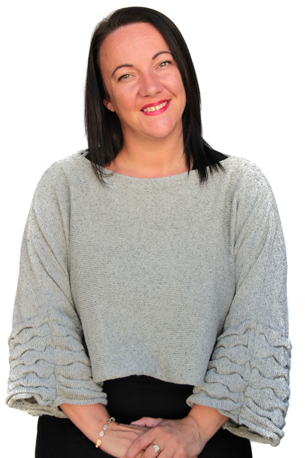 Ruffle Geansai Tibet Tweed