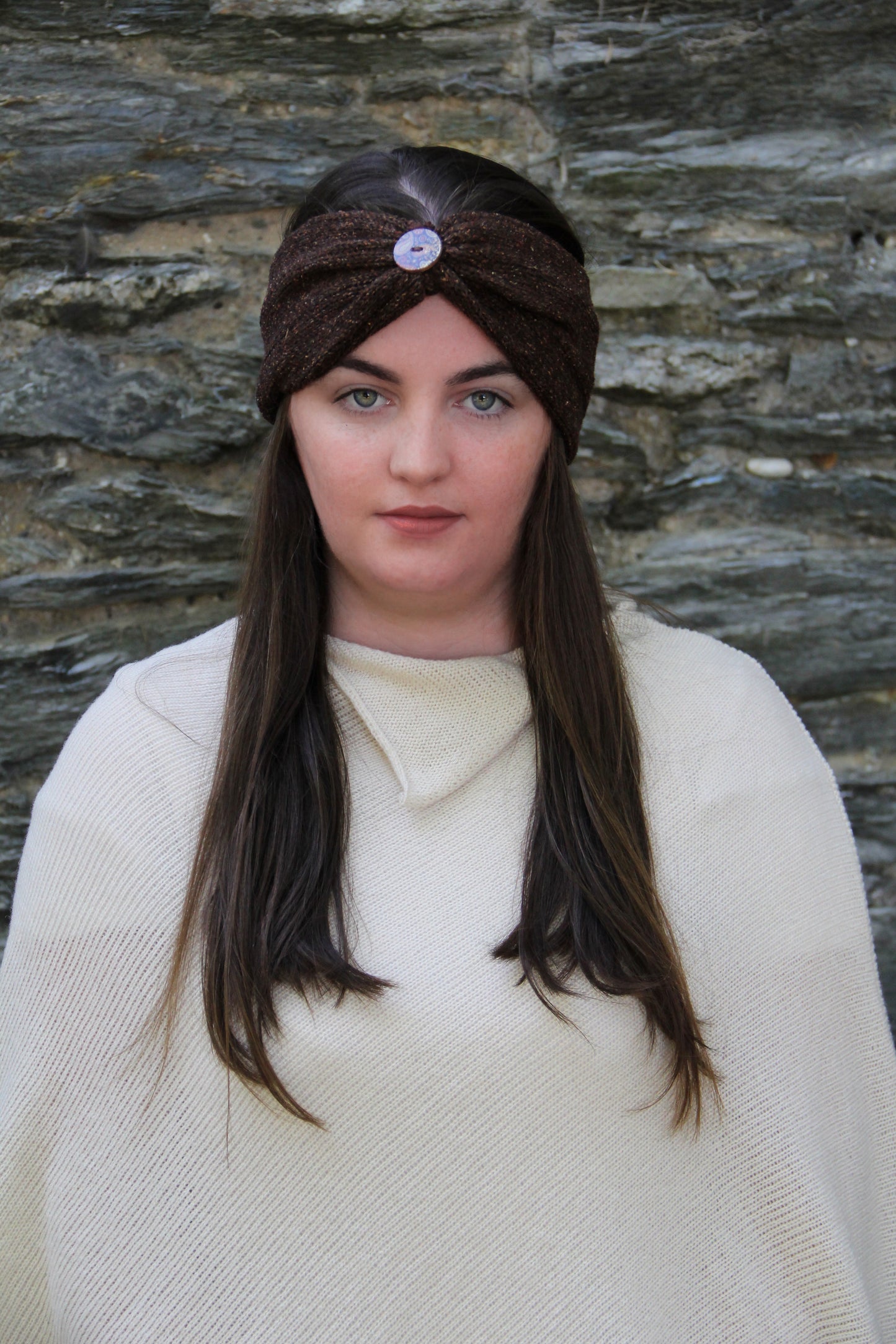 Wide Headband (Tibet Tweed Yarn)