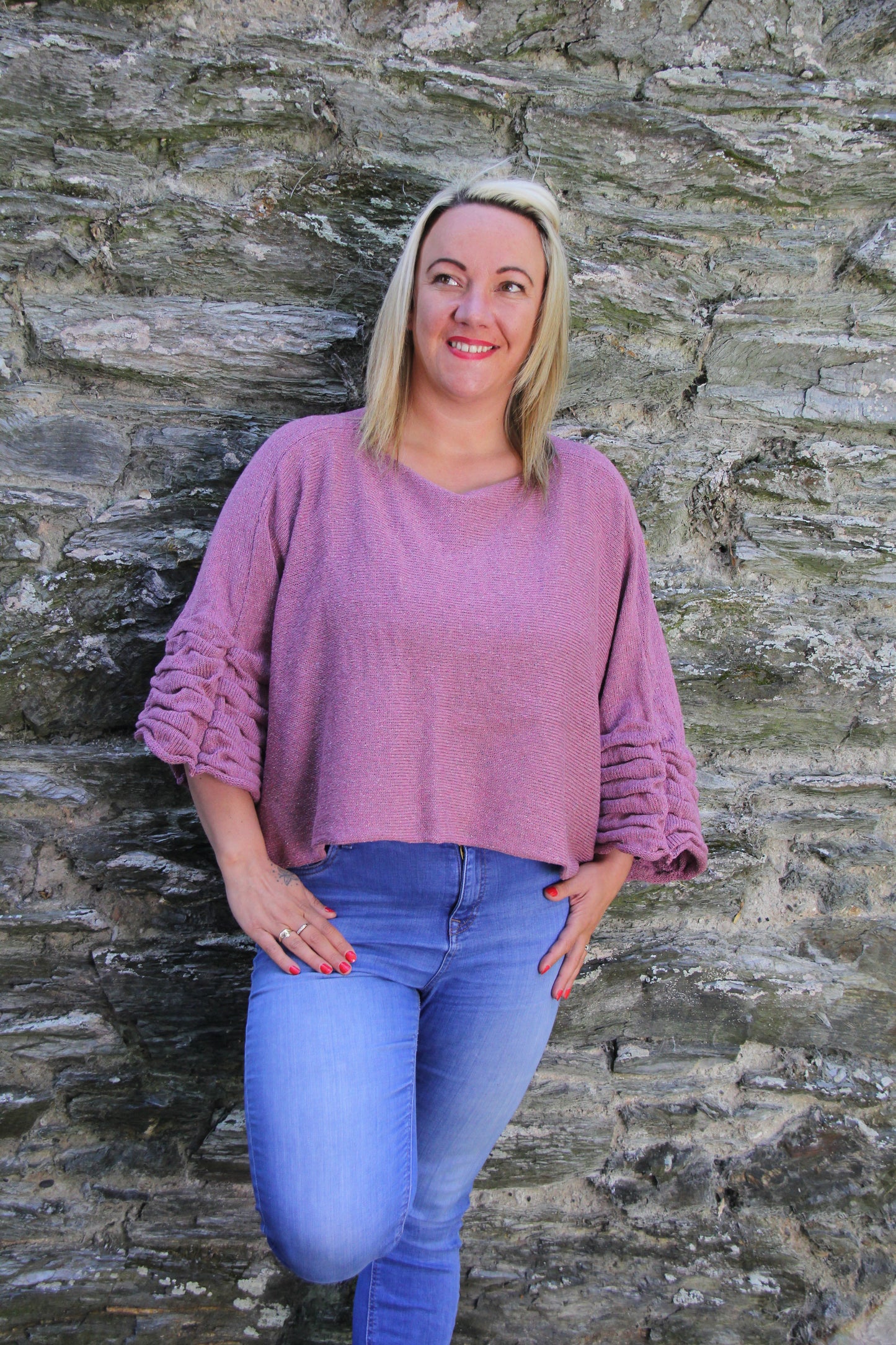 Ruffle Geansai (Tibet Tweed Yarn)