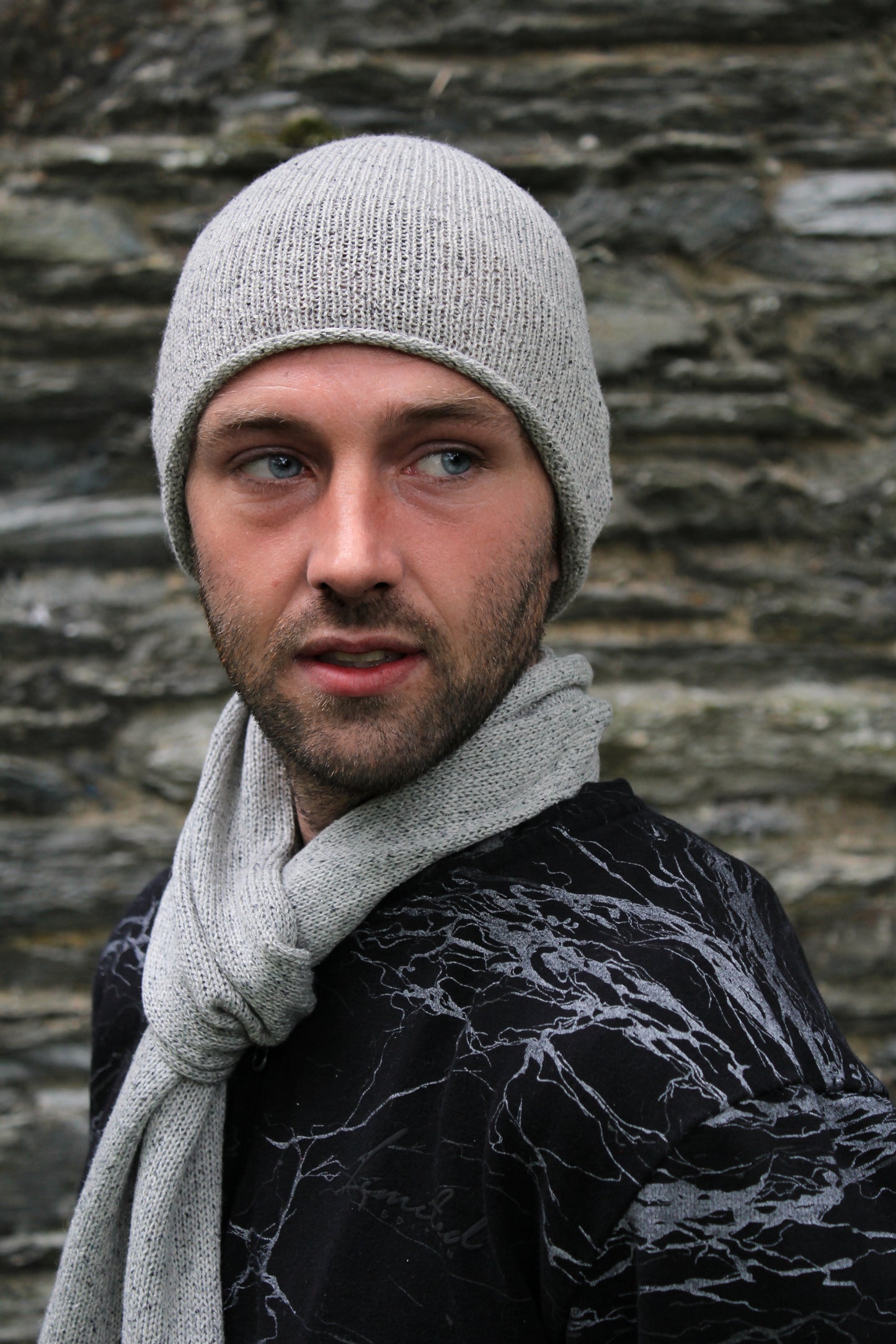 Beanie & Scarf Set (Tibet Tweed Yarn)