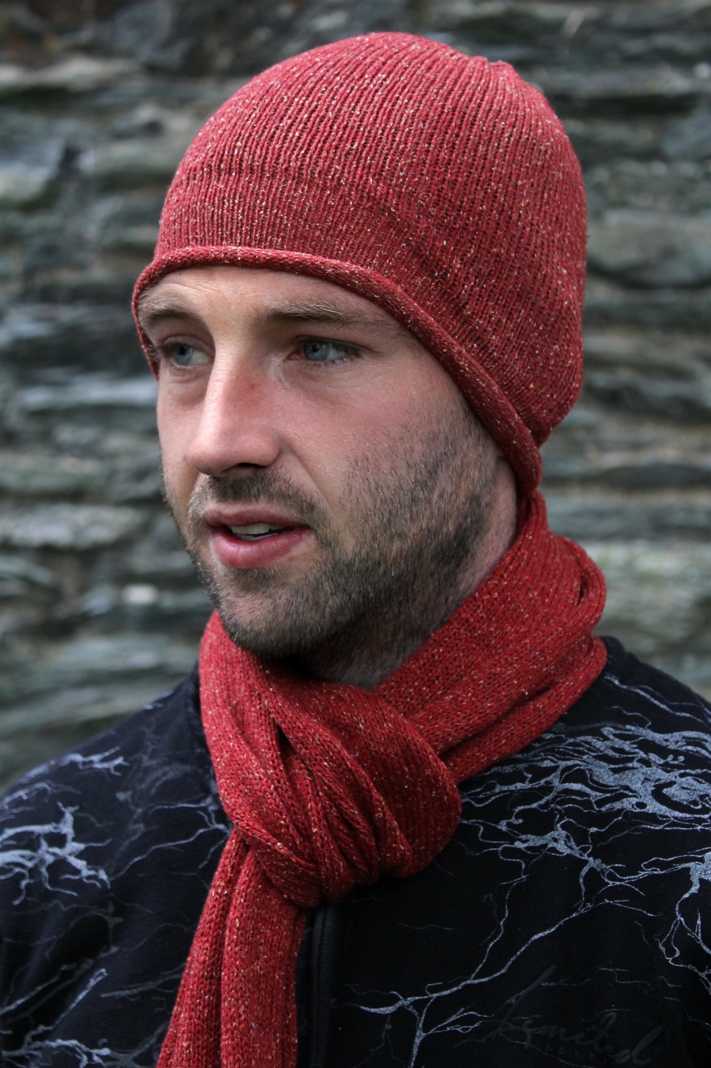 Beanie & Scarf Set (Tibet Tweed Yarn)