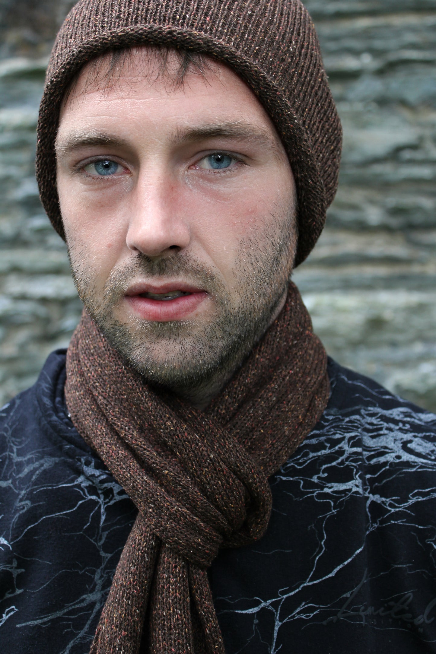 Beanie & Scarf Set (Tibet Tweed Yarn)