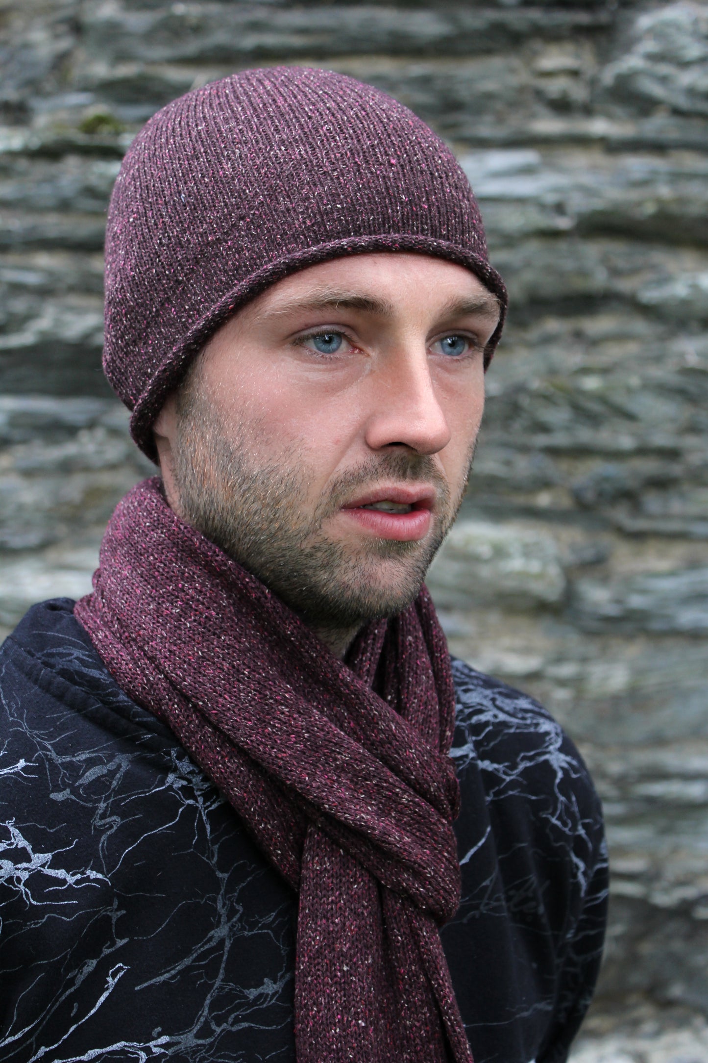 Beanie & Scarf Set (Tibet Tweed Yarn)