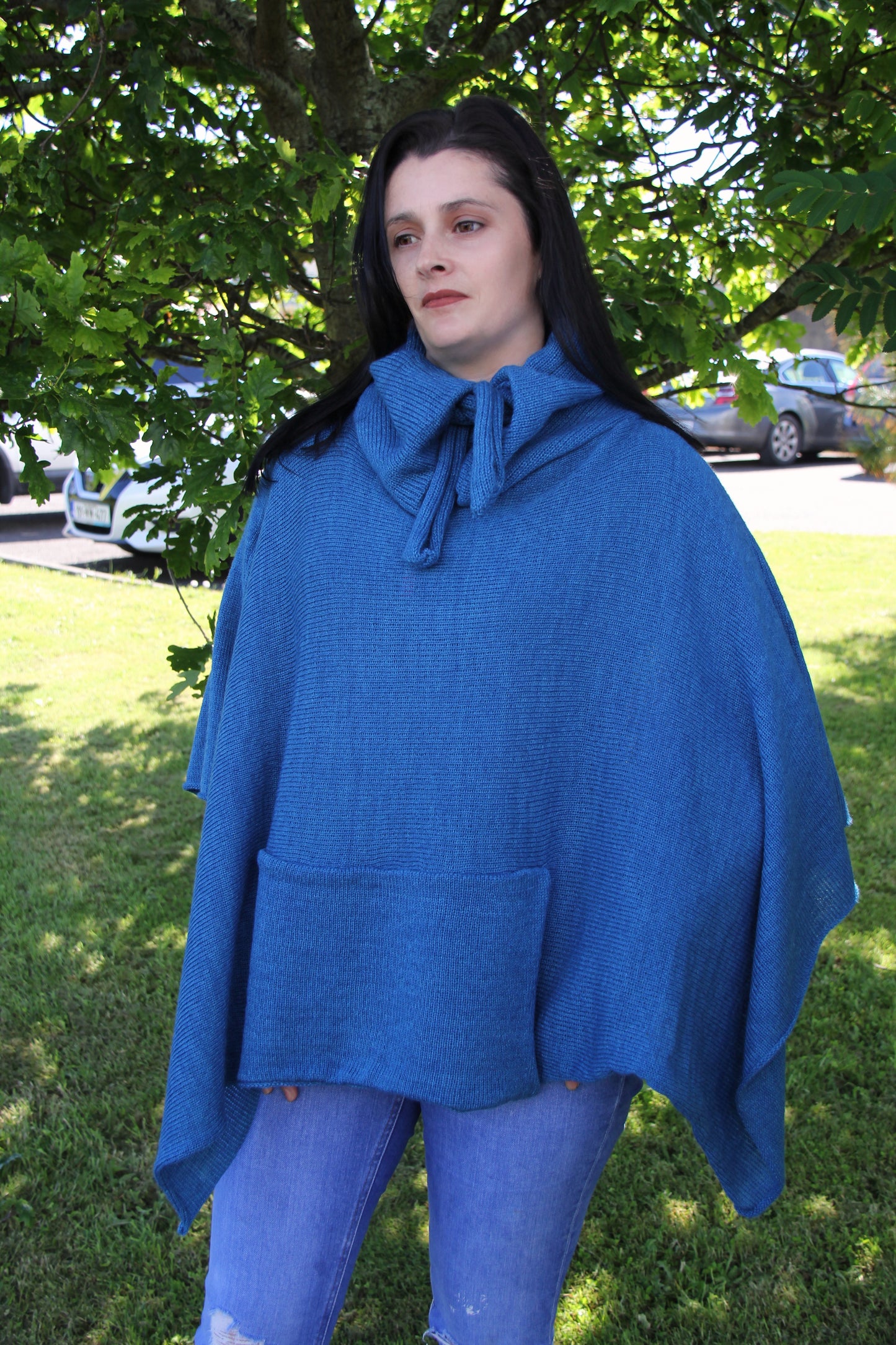 Drawstring Poncho (Volga 50/50 Yarn)