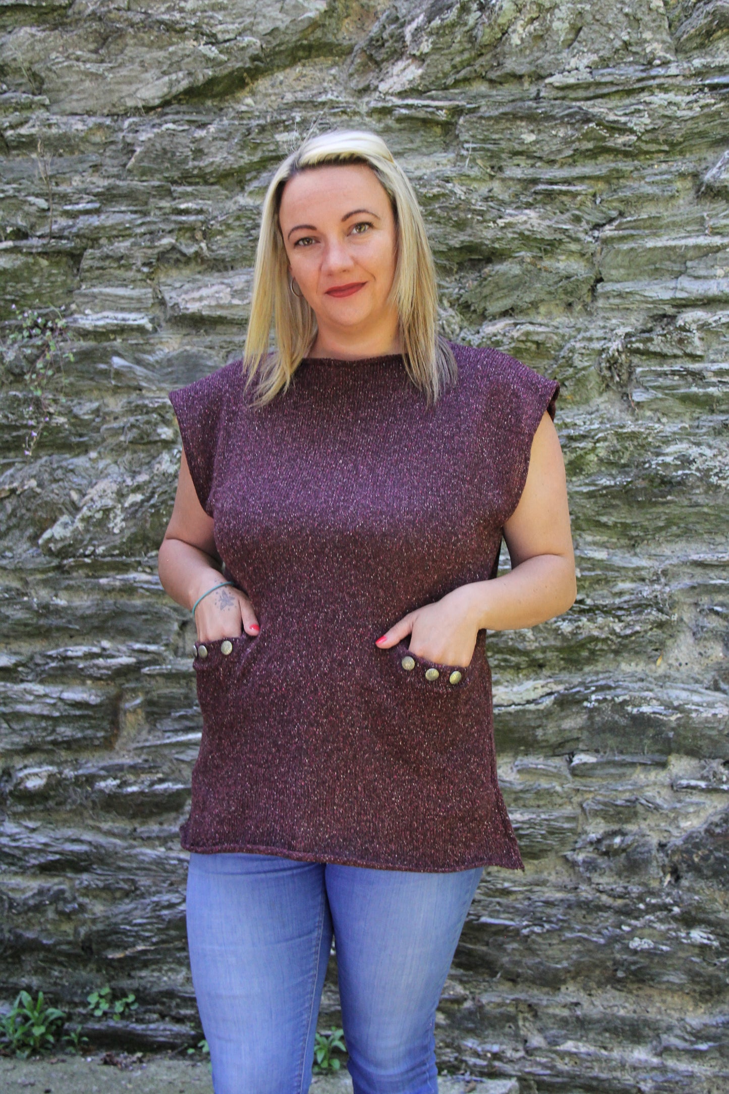 Button Tunic (Tibet Tweed Yarn)