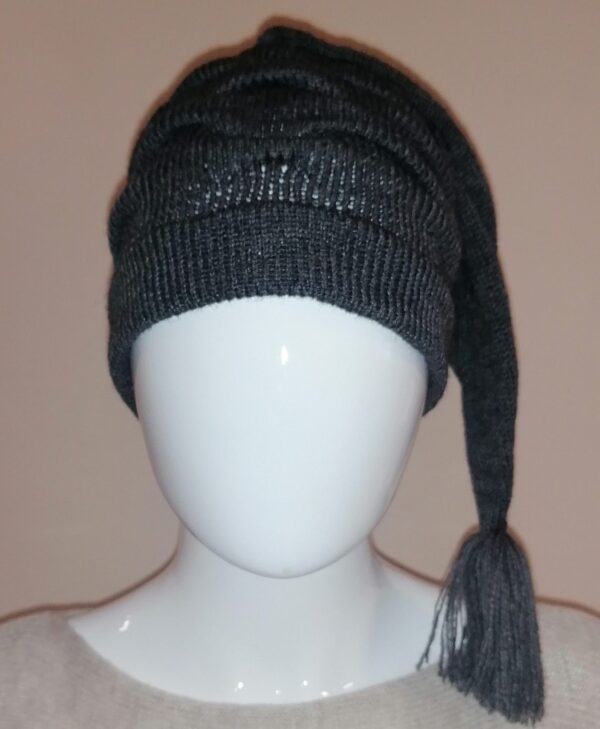 Pixie Hat Wool Mix Charcoal
