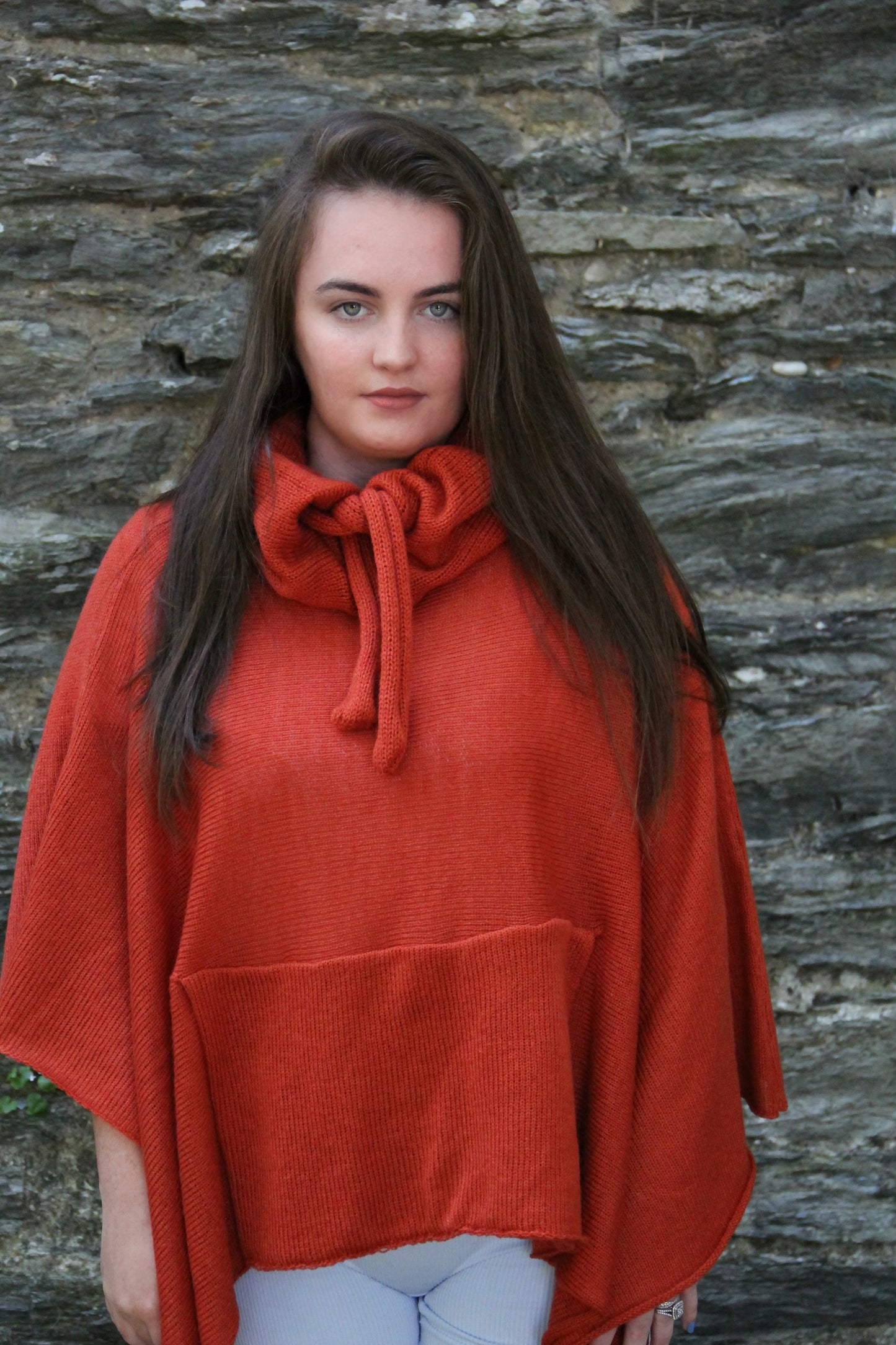 Drawstring with Pocket Poncho