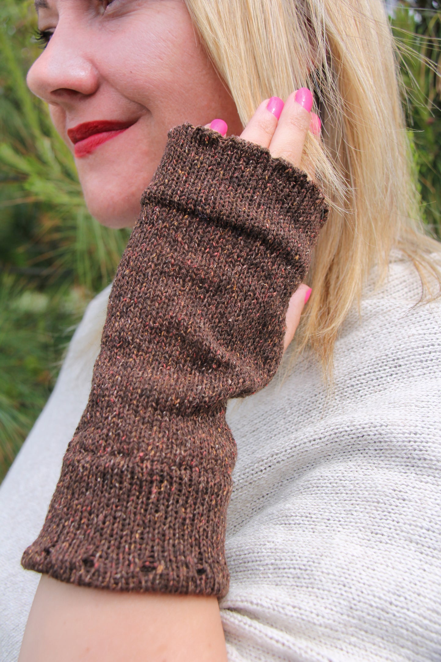 Fingerless Gloves (Tibet Tweed Yarn)