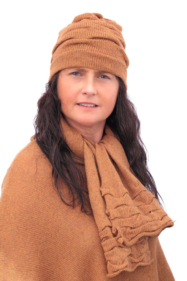 Tuck Duo Hat & Scarf Set (Tibet Tweed Yarn)