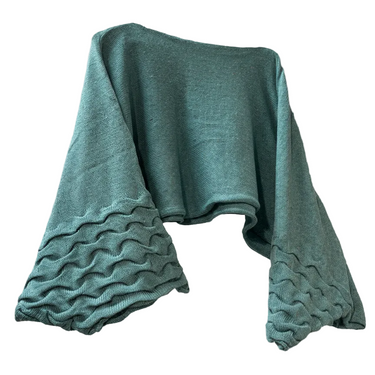 Ruffle Sleeved Geansai - Tibet Tweed - Seasons of Wicklow Collection