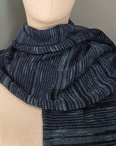 Brat Wide Scarf - Volga & Recycled Sari Silk Yarn - Spirit of Colour Collection