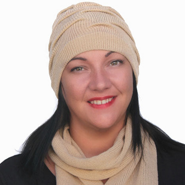 Ruffle Knitted Hat - Volga Wool Mix - Seasons of Wicklow Collection