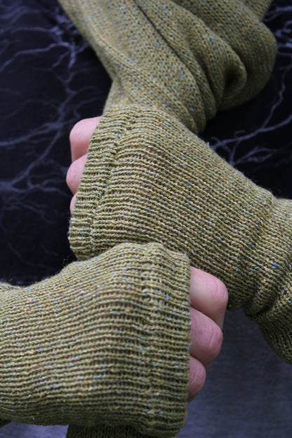 Mens Fingerless Gloves Tibet Tweed