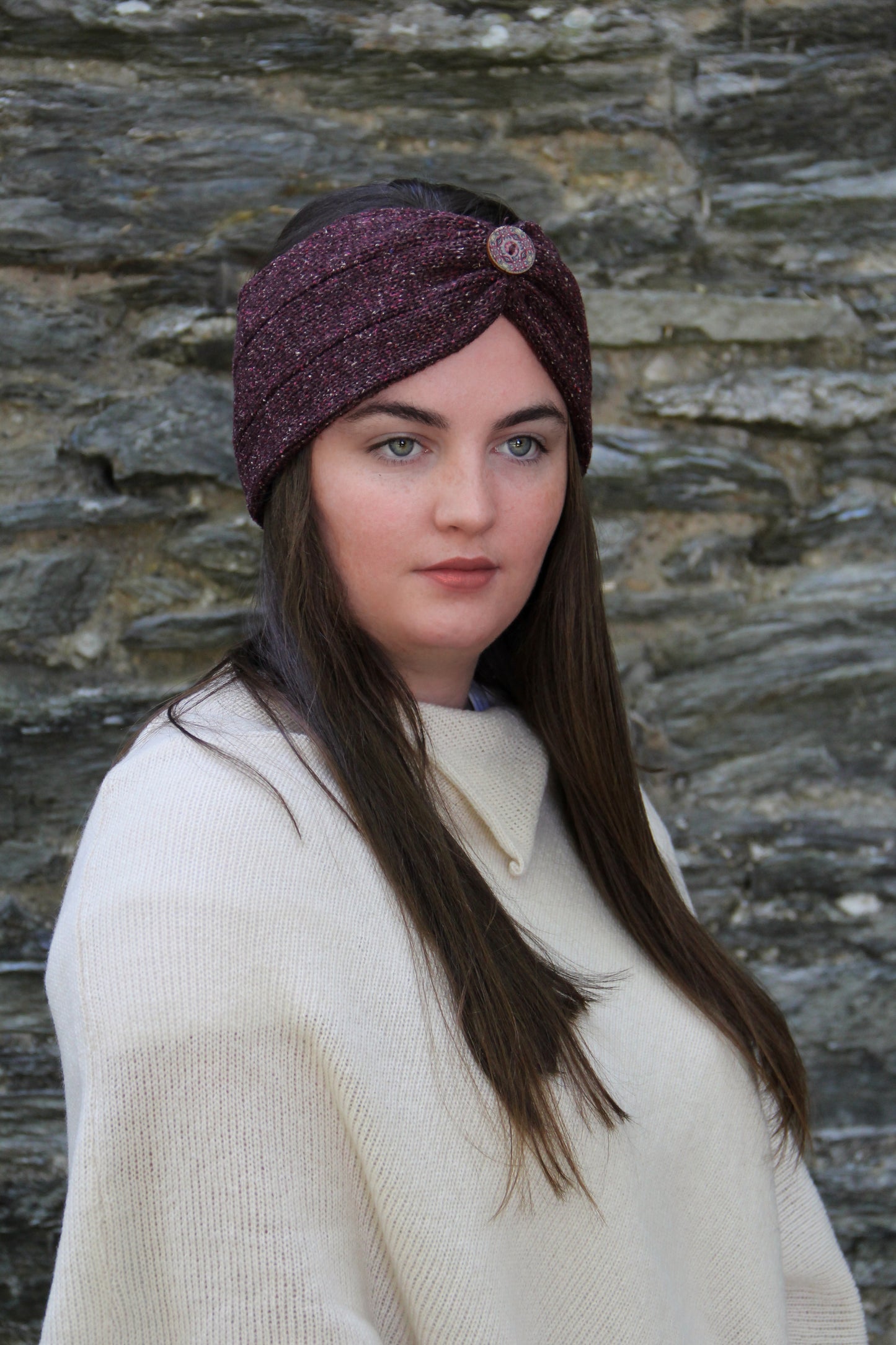 Wide Headband (Tibet Tweed Yarn)