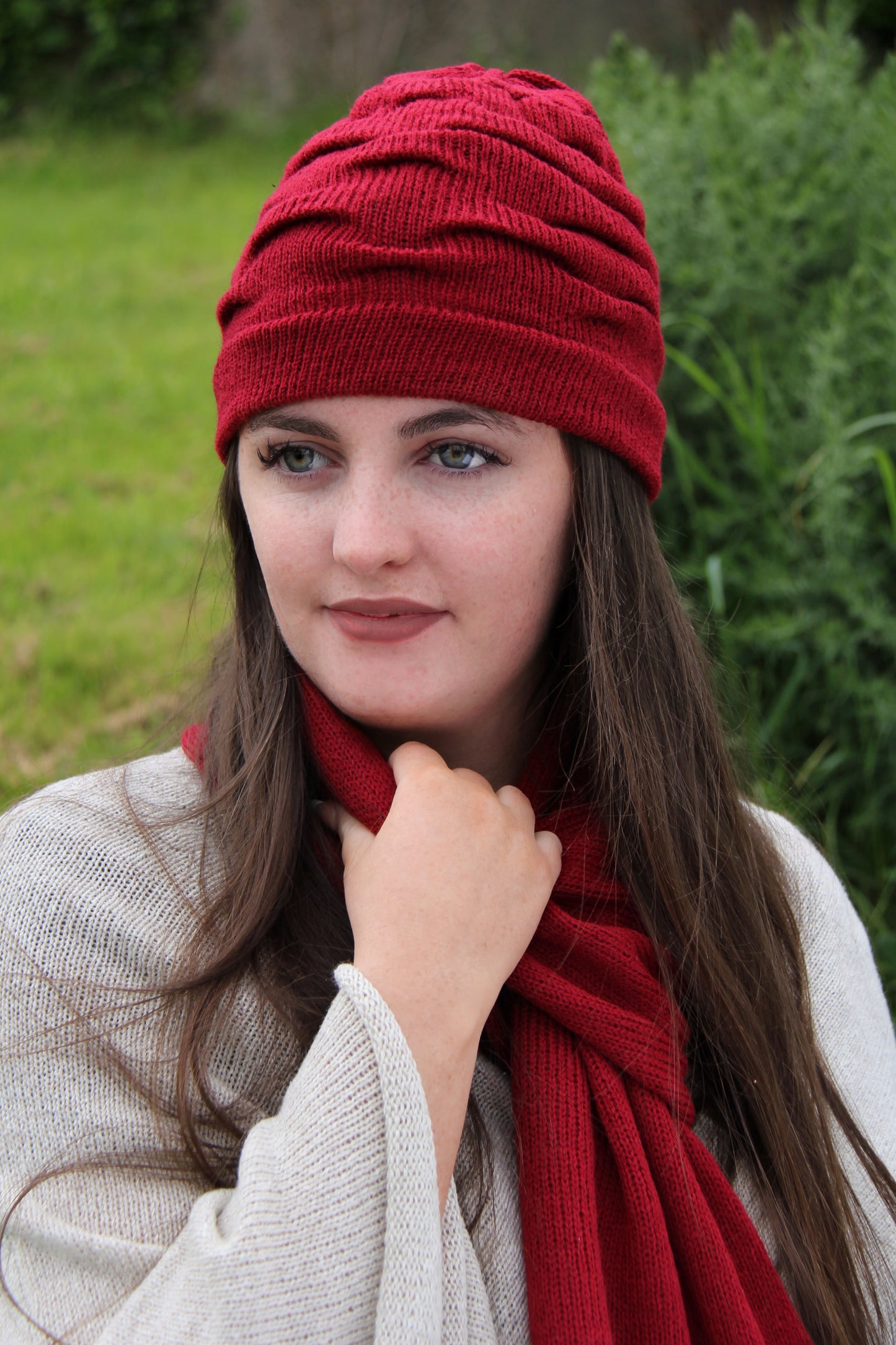 Tuck Duo Hat & Scarf Set (Volga 50/50 Yarn)