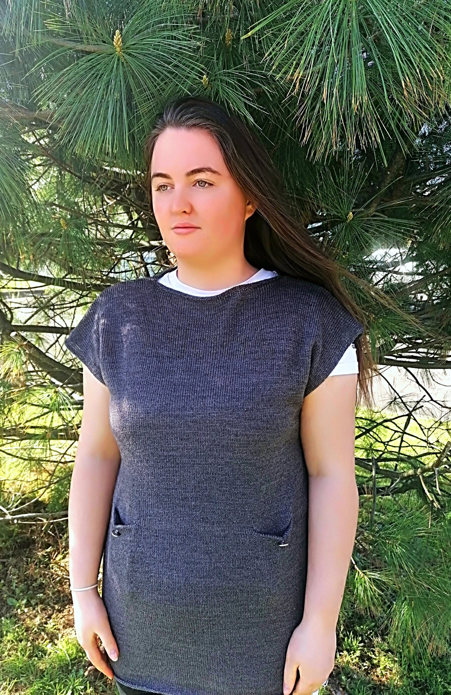 Button Tunic (Volga 50/50 Yarn)