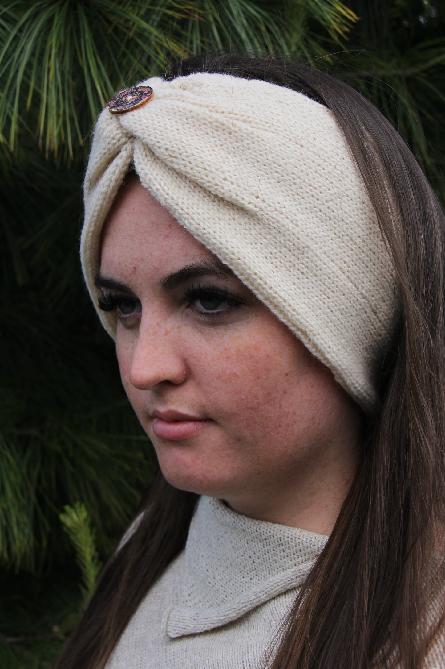 Wide Headband (Tibet Tweed Yarn)