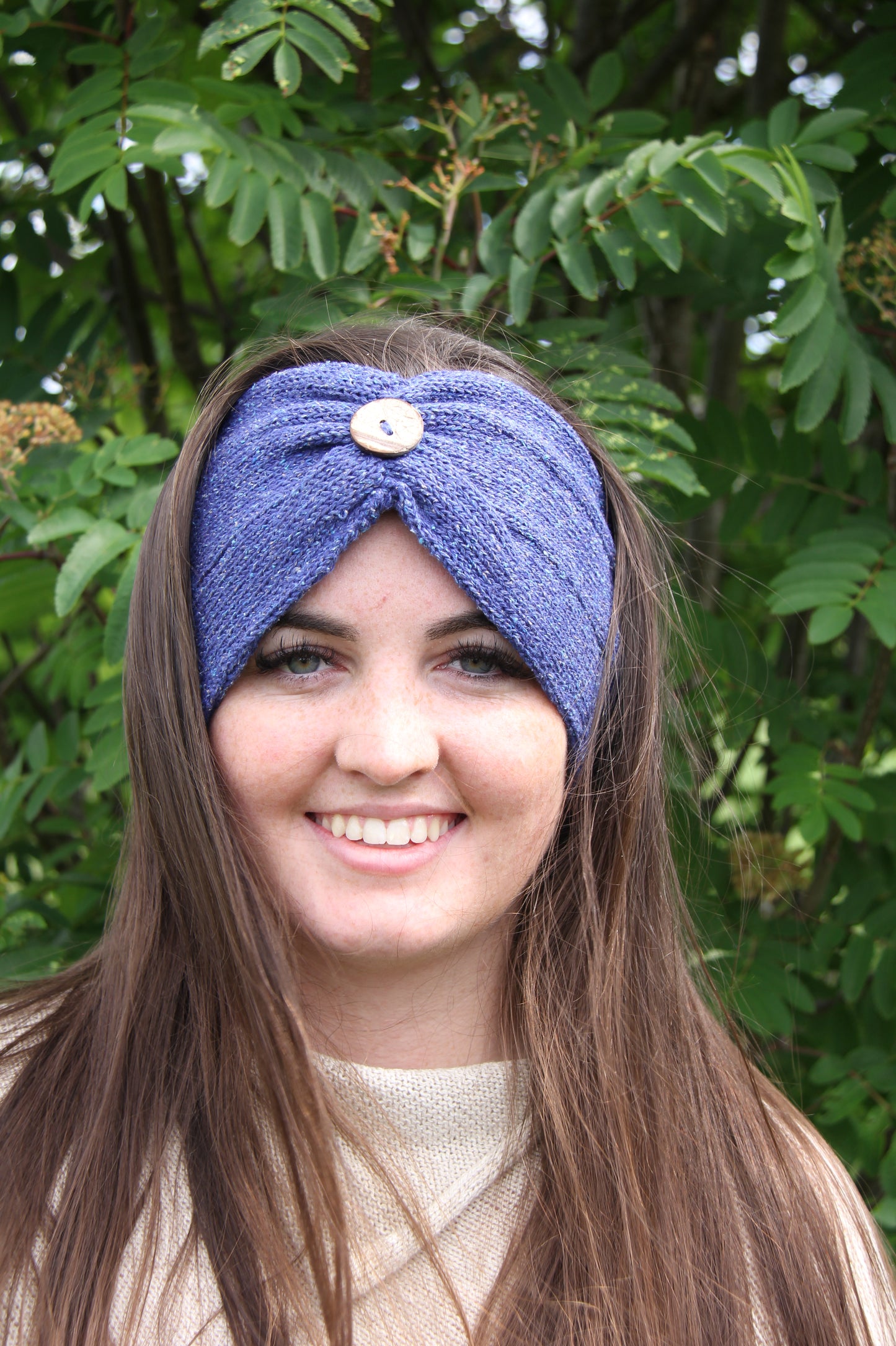 Wide Headband (Tibet Tweed Yarn)