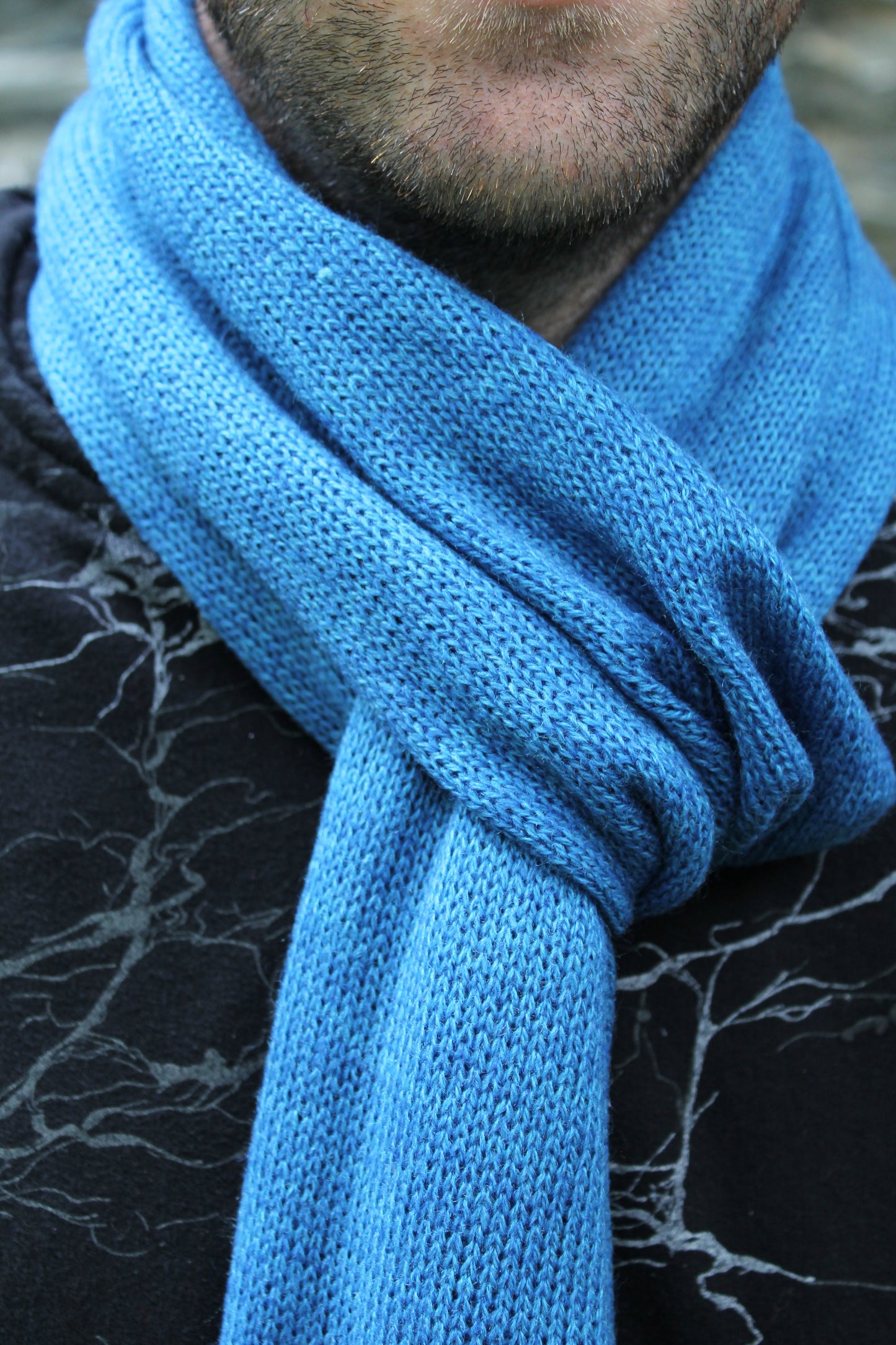 Straight Knit Scarf (Volga 50/50 Yarn)