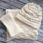 Tuck Trio Hat, Scarf and Glove Set (Volga 50/50 Yarn)